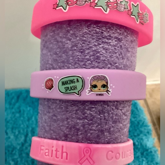 Faith Courage Breast Cancer Bracelet and 3 LOL Friendship Bracelets ( set Of 4 ) - Picture 5 of 7